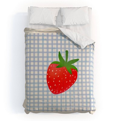 Deny Designs Rosebud Studio Strawberry Sunshine Comforter Bedding Set Blue