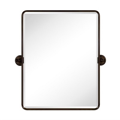 TEHOME Woodvale Rectangular Metal Framed Wall Mounted Bathroom Vanity Mirror