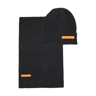 French Connection Women’s Winter Knit Hat & Scarf Set - Stylish Beanie & Cozy Matching Scarf
