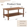 DOMETOUR Modern 2 Tier Coffee Table with Open Storage Shelf, Rectangular Center Table for Living Room, Stable Durable Easy Assembly - 3 of 4