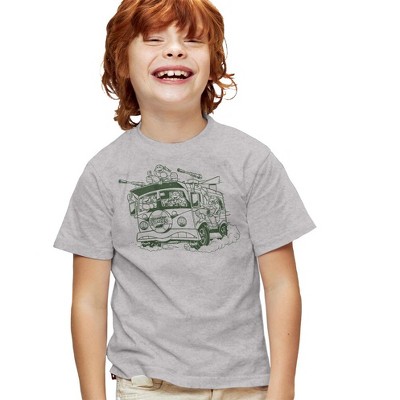 Teenage Mutant Ninja Turtles Radical Wagon Kids T Shirt For Youth, Athletic Heather