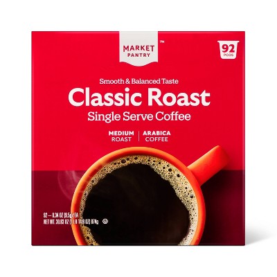Premium Roast Medium Roast Single Serve - 92ct - Market Pantry™