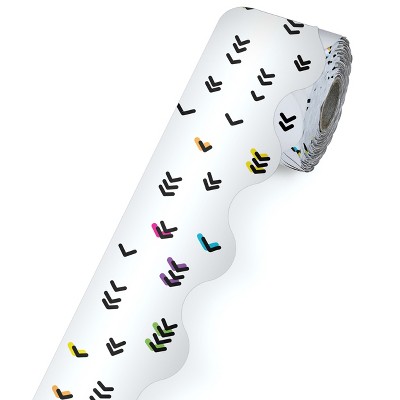 Carson Dellosa Education 65' Rainbow Doodles Rolled Scalloped Bulletin Board Borders (1 roll)