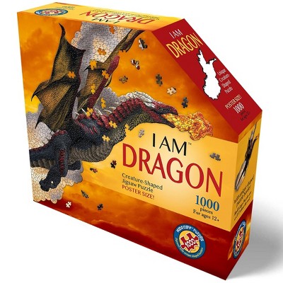 Madd Capp Puzzles: I Am Dragon - 1000 Piece Dragon Shaped Jigsaw Puzzle