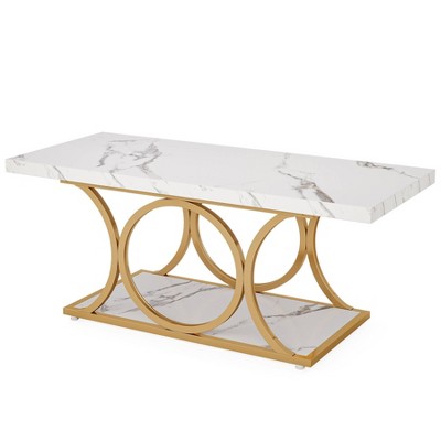 Tribesigns 47.24-inch 2-Tier Rectangle Coffee Table