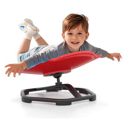 Costway Kids Sensory Swivel Chair with Non-Slip Metal Base for Autistic Kids Indoor Outdoor Red Elephant