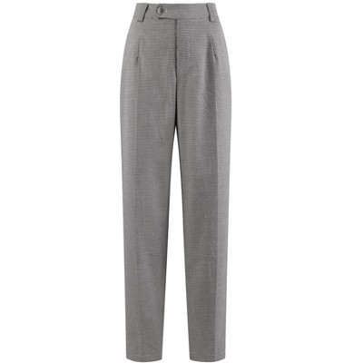 Hobemty Women's Houndstooth Vintage Work Plaid Long Trousers