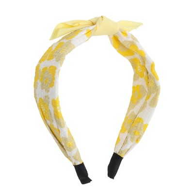 Unique Bargains Girl's Elegant Flower Pattern Headbands 6.30"x4.72"x2.05" Yellow 1 Pc