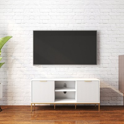 GDFStudio Ellis Modern 47.2" Wood TV Stand with Shelf