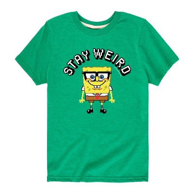 Boys' - SpongeBob SquarePants - Stay Weird Short Sleeve Graphic T-Shirt