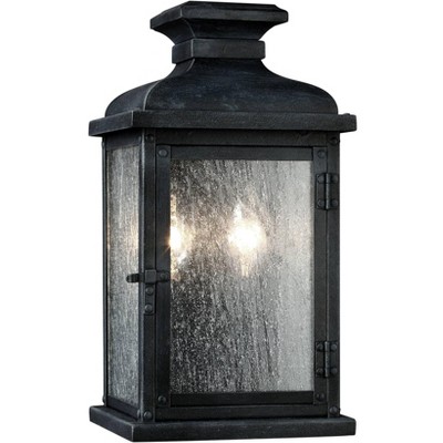 Generation Lighting Pediment 12 1/2" Zinc 2-Light Outdoor Wall Light