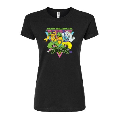 Women's - Teenage Mutant Ninja Turtles - 80S Bebop Rocksteady Fitted Graphic T-Shirt