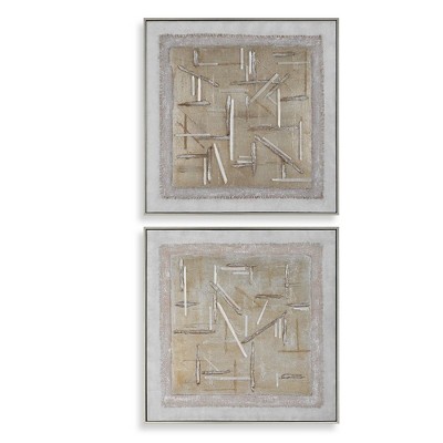 Uttermost Unpredictable Hand Painted Canvases, Set of 2