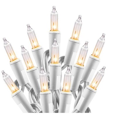 Itopfox Clear Christmas Lights Set with 100 Warm White Mini Bulbs for Indoor Christmas Tree, Garland, Wedding, Party, Festival Decoration