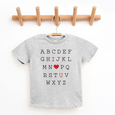 The Juniper Shop Alphabet I Love You Toddler Short Sleeve Tee