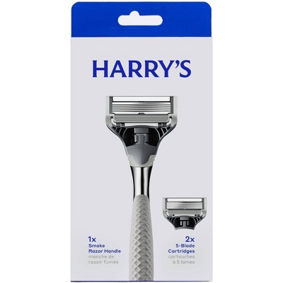 Harry's 5-Blade Men's Razor - 1 Razor Handle + 2 Razor Blade Refills - Chrome Edition Handle