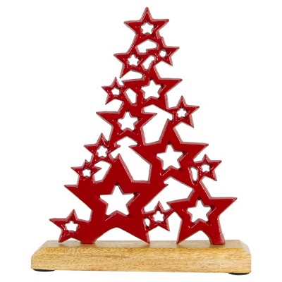 Northlight Tree of Stars Metal Christmas Decoration - 8.75" - Red