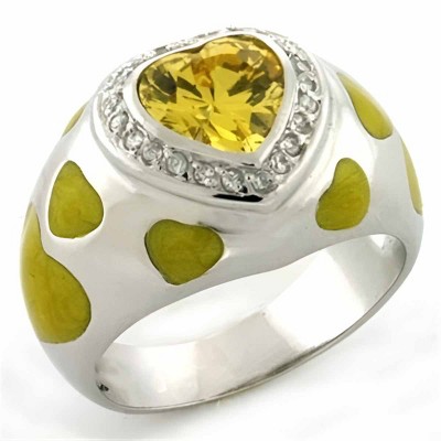 Slickblue 925 Sterling Silver Topaz CZ Ring - Single-Tone Rhodium Plated, Classic Pave Design, Size 5-9