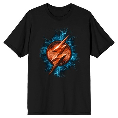 Justice League Movie Flash Insignia Men's Black T-shirt
