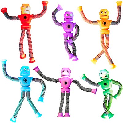 Playbees LED Telescopic Suction Cup Robot Toys: Creative Playtime with Light-Up Robots and Suction Power