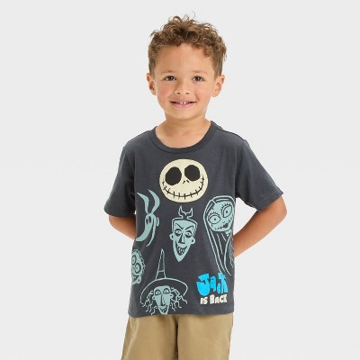 Toddler Boys' Disney Jack Skellington Short Sleeve Graphic T-Shirt - Black