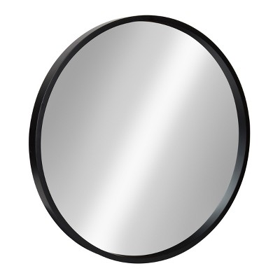Travis Round Wood Accent Wall Mirror - Kate and Laurel All Things Decor