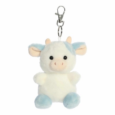 Aurora Mini Skyla Blueberry Cow Palm Pals Adorable Clip-On Blue 4"