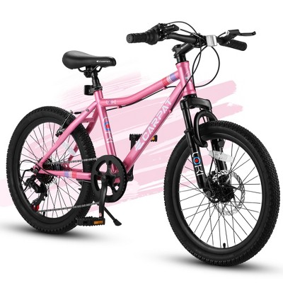 VASIP 20 Inch Kids' Bike, Boys Girls Mountain Bike,7 Speed Teenager Children Bicycles,Front Suspension Disc Brake Rear V-Brake,High Steel Frame