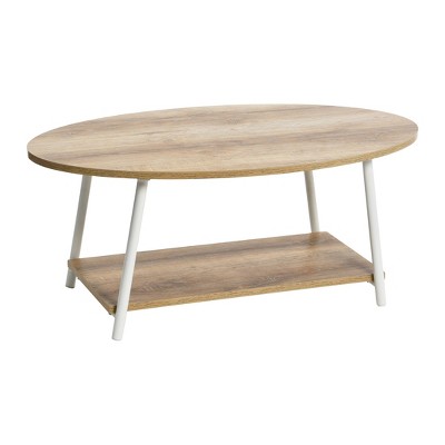 Household Essentials Jamestown Oval Coffee Table