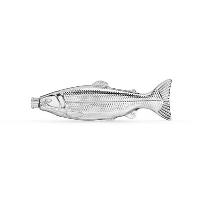 Foster & Rye Trout Flask - Fish Flask Stainless Steel with Screw On Cap - Funny Flasks for Men - Holds 4oz Set of 1