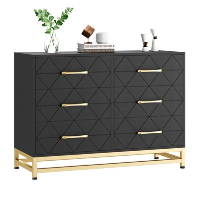 WhizMax 40" Dresser, Chest of Drawer, Dressers Organizer,  Cabinet With 6 Drawers, TV Stand for Living Room, Bedroom, Hallway and Entryway