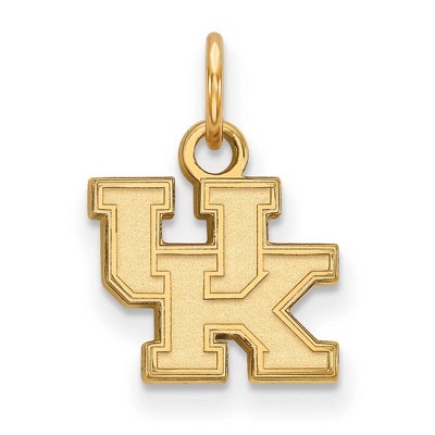 Black Bow Jewelry 14k Yellow Gold Plated Sterling Silver Kentucky Wildcats NCAA Extra Small Pendant