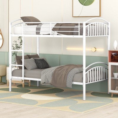 Whisen Twin Over Twin Metal Bunk Bed Convert into 2-Separate Beds