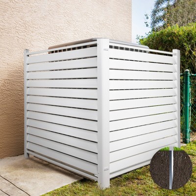Spassay 48"H x 48"W Outdoor PVC Privacy Fence Panel Privacy Fence Screen for Air Conditioner Pool Equipment Enclosure