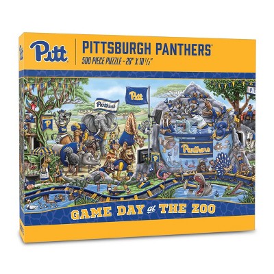 NCAA Pittsburgh Panthers Game Day at the Zoo 500pc Jigsaw Puzzle: Sports Theme, Ages 10+