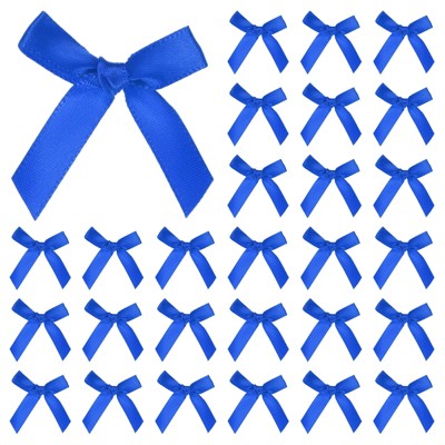 Unique Bargains Polyester Mini Ribbon Bows Craft Satin Ribbon Bow 1.6x1.6 Inch 50 Pcs