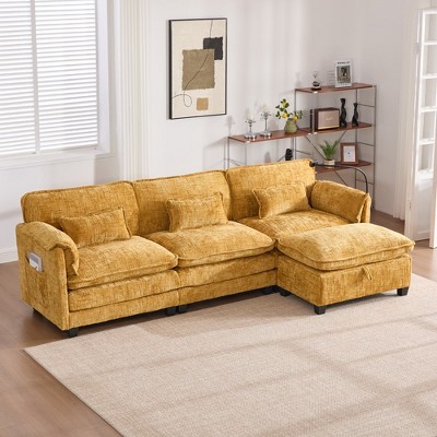 Mocamel corduroy Convertible Sleeper Sofa Couch,Side Storage,and USB/C-TYPE Charging Ports Chair for Living Room,Bedroom,Apartment