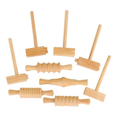Dixon Kraft Clay or Dough Decorative Designs Hammers & Rollers - 9 Piece Set