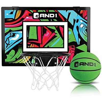 AND1 Over the Door Mini Basketball Hoop: 18x12 Shatterproof Backboard, 1 Mini Basketball - Ultimate Indoor Accessory