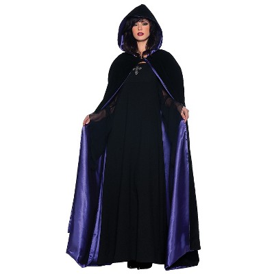 Women's Deluxe Black Velvet Cape