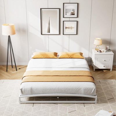 6 Inch Metal Platform Twin Bed Frame, Heavy Duty Low Profile Bed Frame No Box Spring Needed, Mattress Foundation with Steel Slats Support