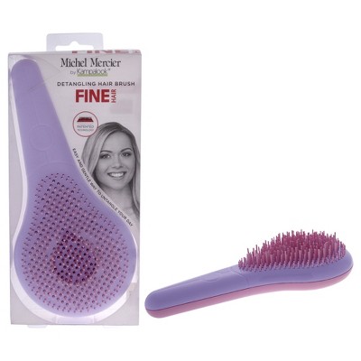 Michel Mercier Detangling Paddle Brush Fine Hair - Pink-Purple - 1 Pc Hair Brush