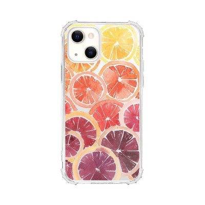 OTM Essentials iPhone 15 Plus/iPhone 14 Plus Clear Tough Edge Case - Orange Slices: Abstract Design, Plastic Material