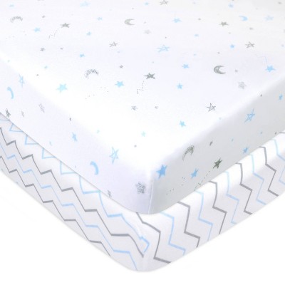 TL Care Printed 100% Cotton Knit Fitted Playard sheet  - 2pk