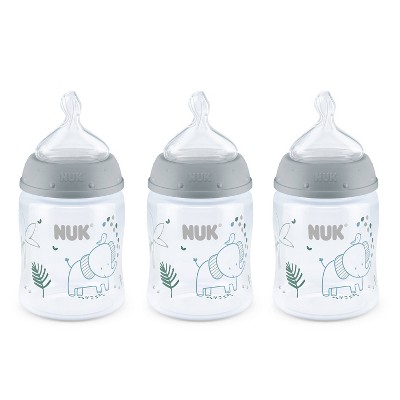 NUK 3pk Smooth Flow Bottle Safari Animals - Elephant - 5oz