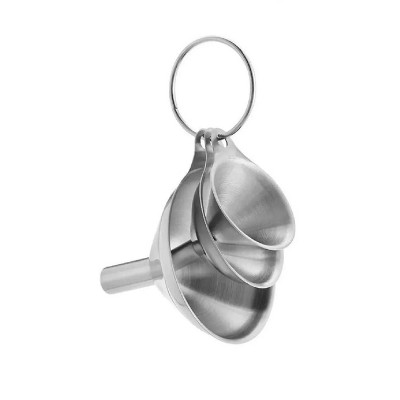 Kitcheniva Stainless Steel Kitchen Funnel Set With 2 Brushes
