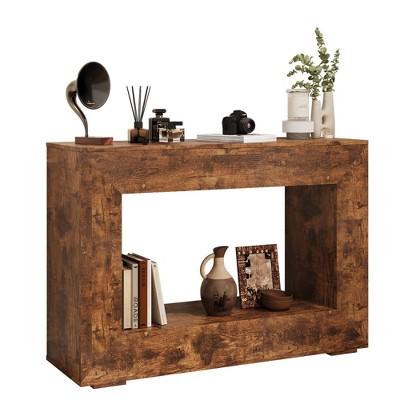 Farmhouse Console Table with Storage, Narrow Entryway Sofa Table for Hallway, Living Room, Entrance