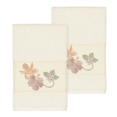 Linum Home Textiles 100% Turkish Cotton CAROLINE Embellished Towel Set