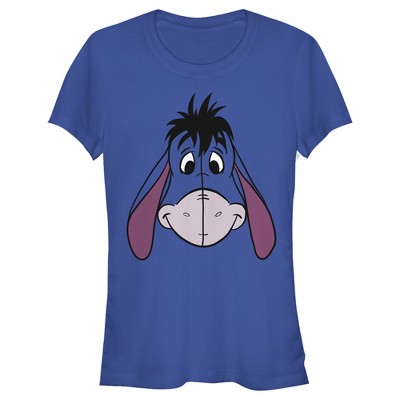 Juniors Womens Winnie the Pooh Eeyore Big Face T-Shirt