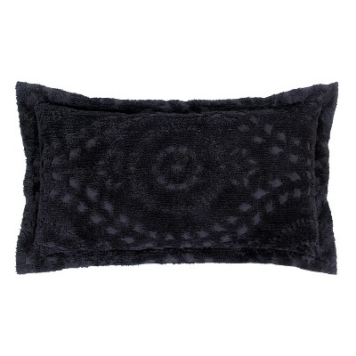 Rio 100% Cotton Soft & Breathable Chenille Tufted Floral Stripes Design Pillow Shams, Luxurious All-Season, Machine Washable